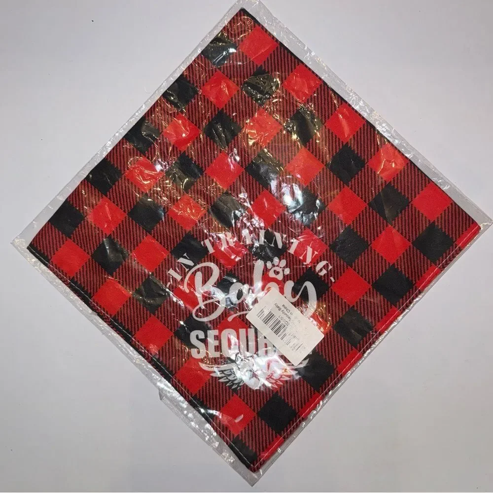 Buffalo Plaid in training baby security dog bandanna